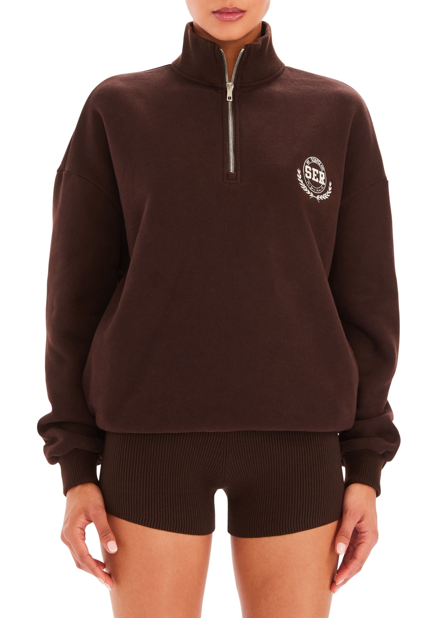 Womens | Asbury Sweatshirt | Ash Brown/White