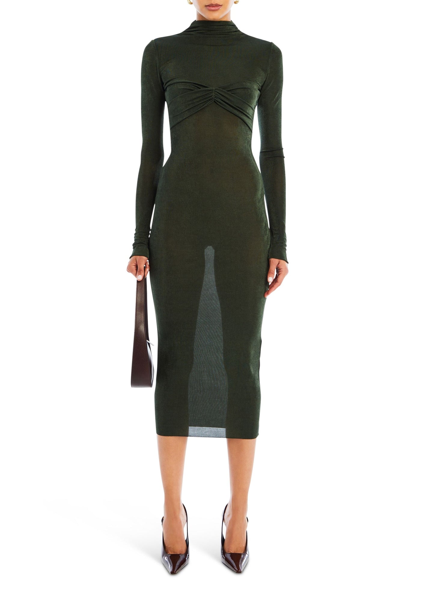 Womens | Bailey Midi Dress | Forest Green