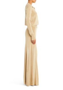 Womens | Jessa Metallic Knit Top | Gold
