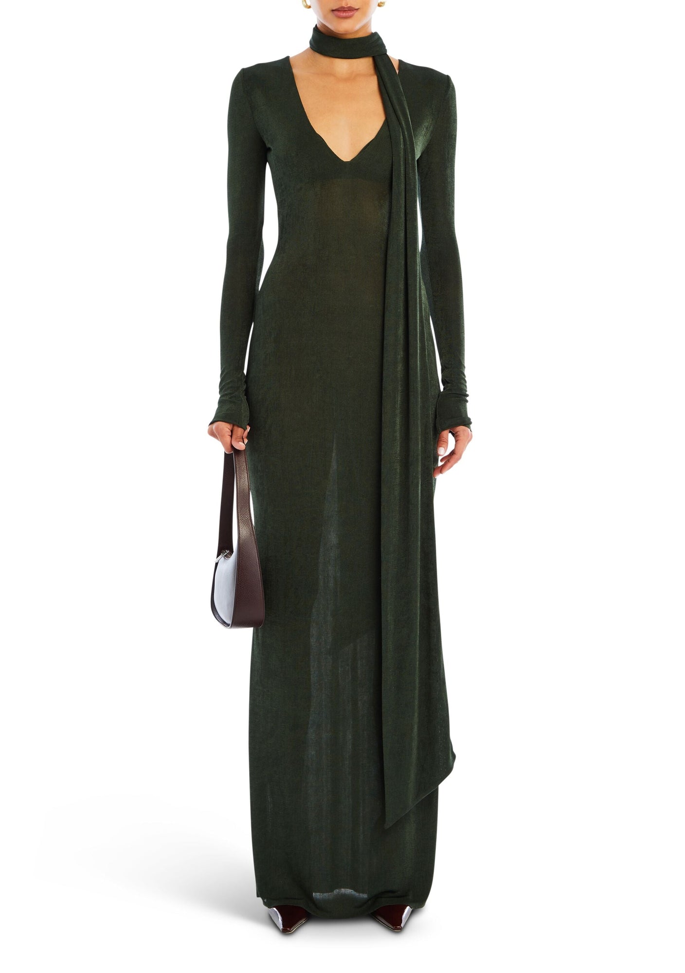 Womens | Raquel Maxi Dress | Forest Green