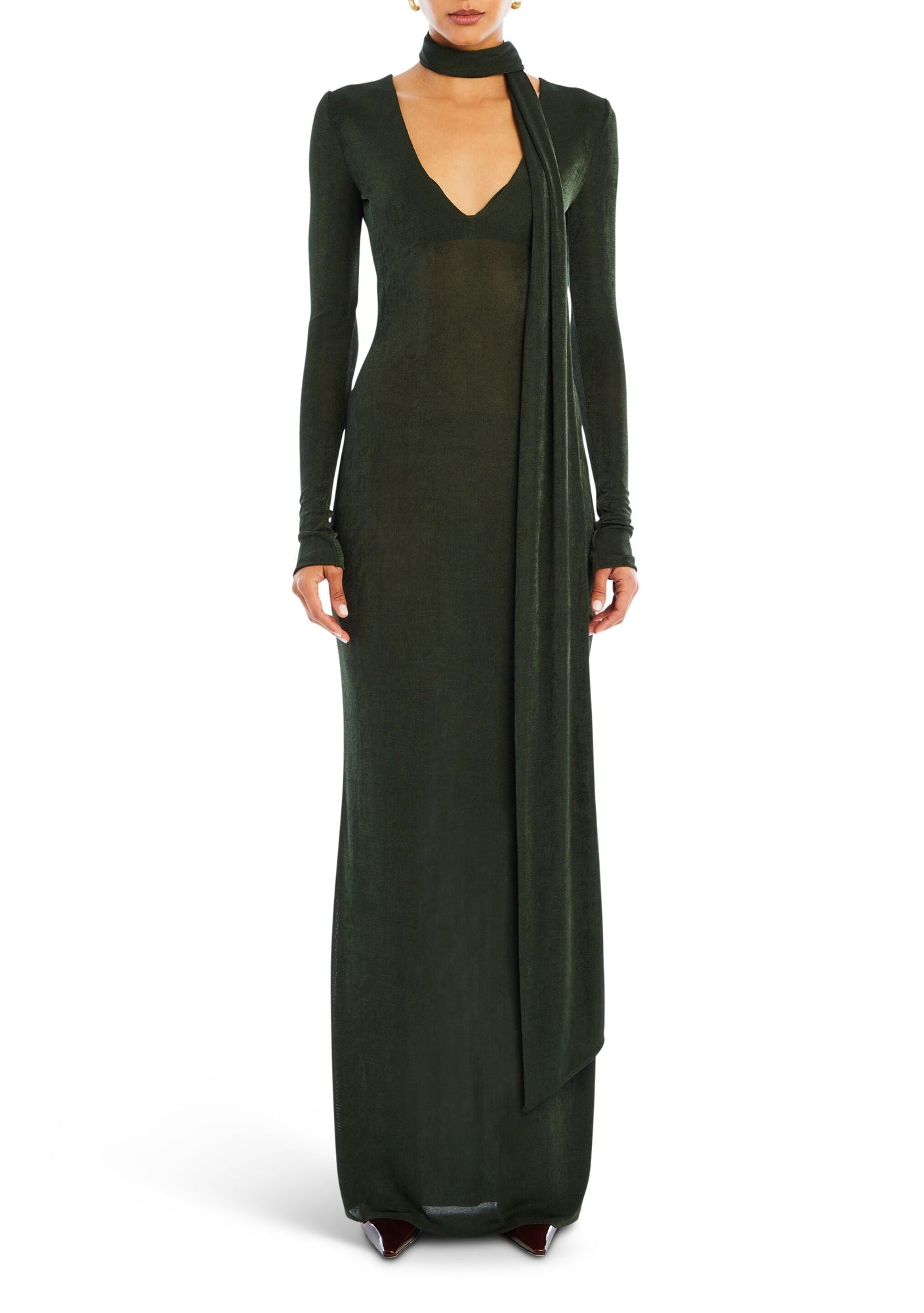 Womens | Raquel Maxi Dress | Forest Green