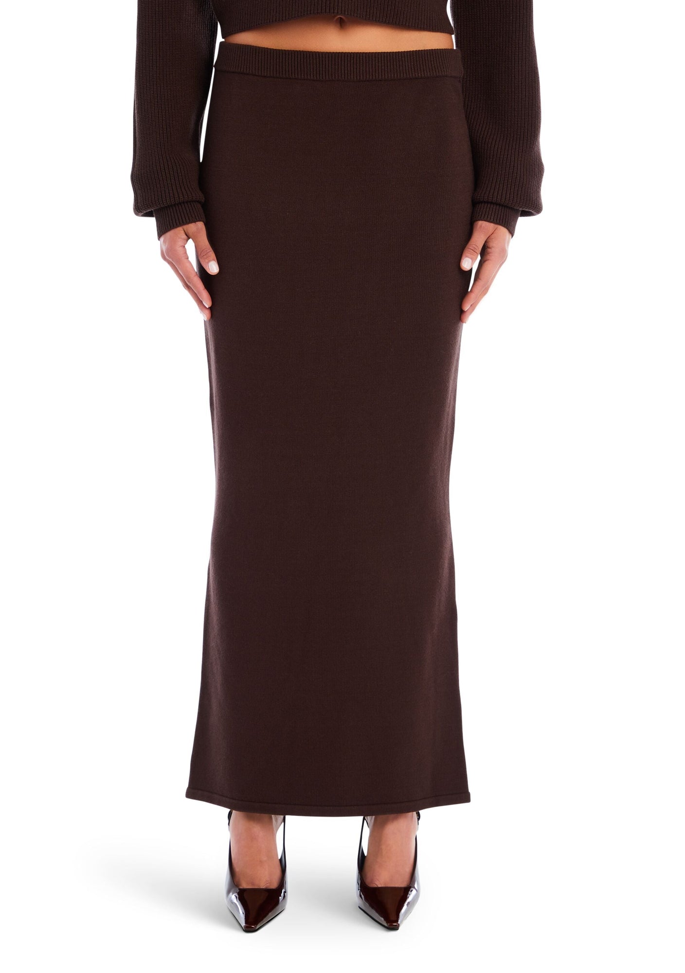 Womens | Java Knit Skirt | Ash Brown