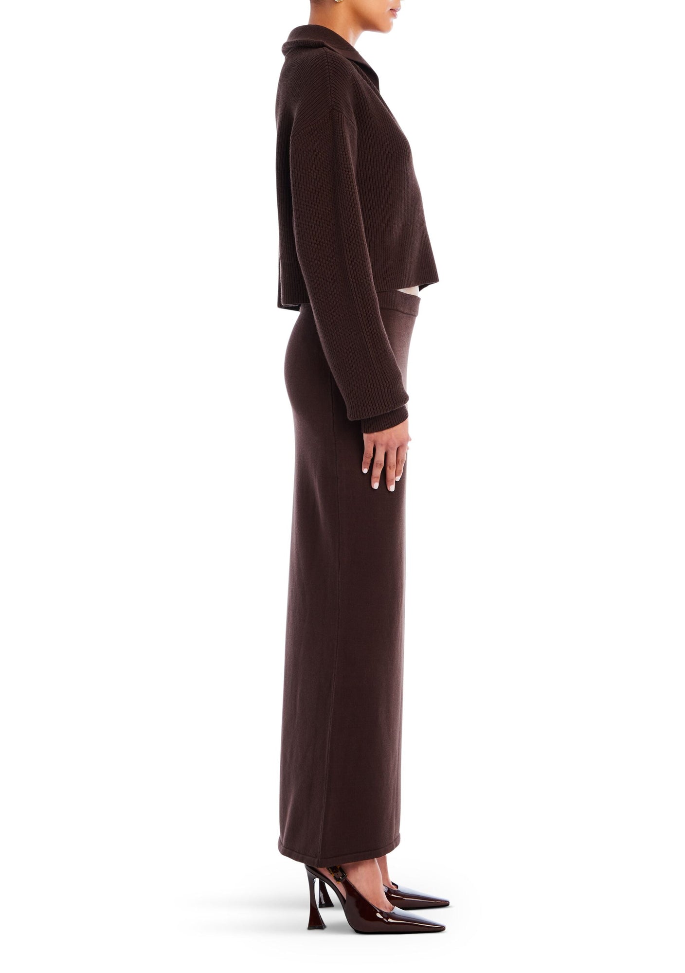 Womens | Java Knit Skirt | Ash Brown