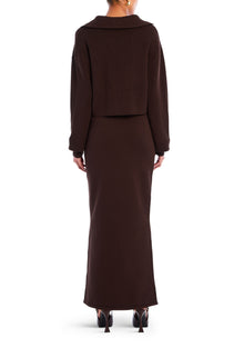Womens | Java Knit Skirt | Ash Brown