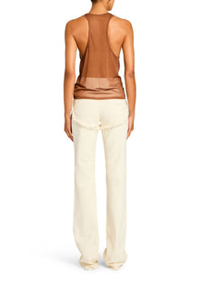 Womens | Dahlia Frayed Bootcut Jean | Eggshell