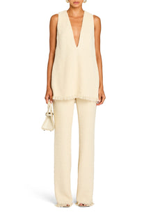 Womens | Gav Boucle Top | Eggshell