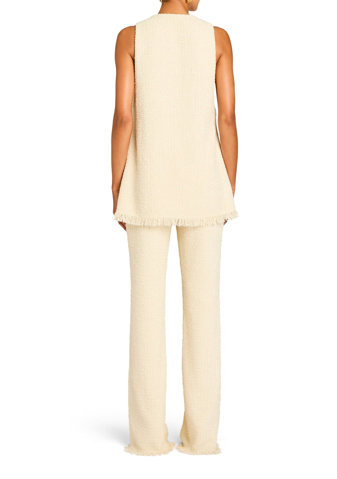 Womens | Gav Boucle Top | Eggshell