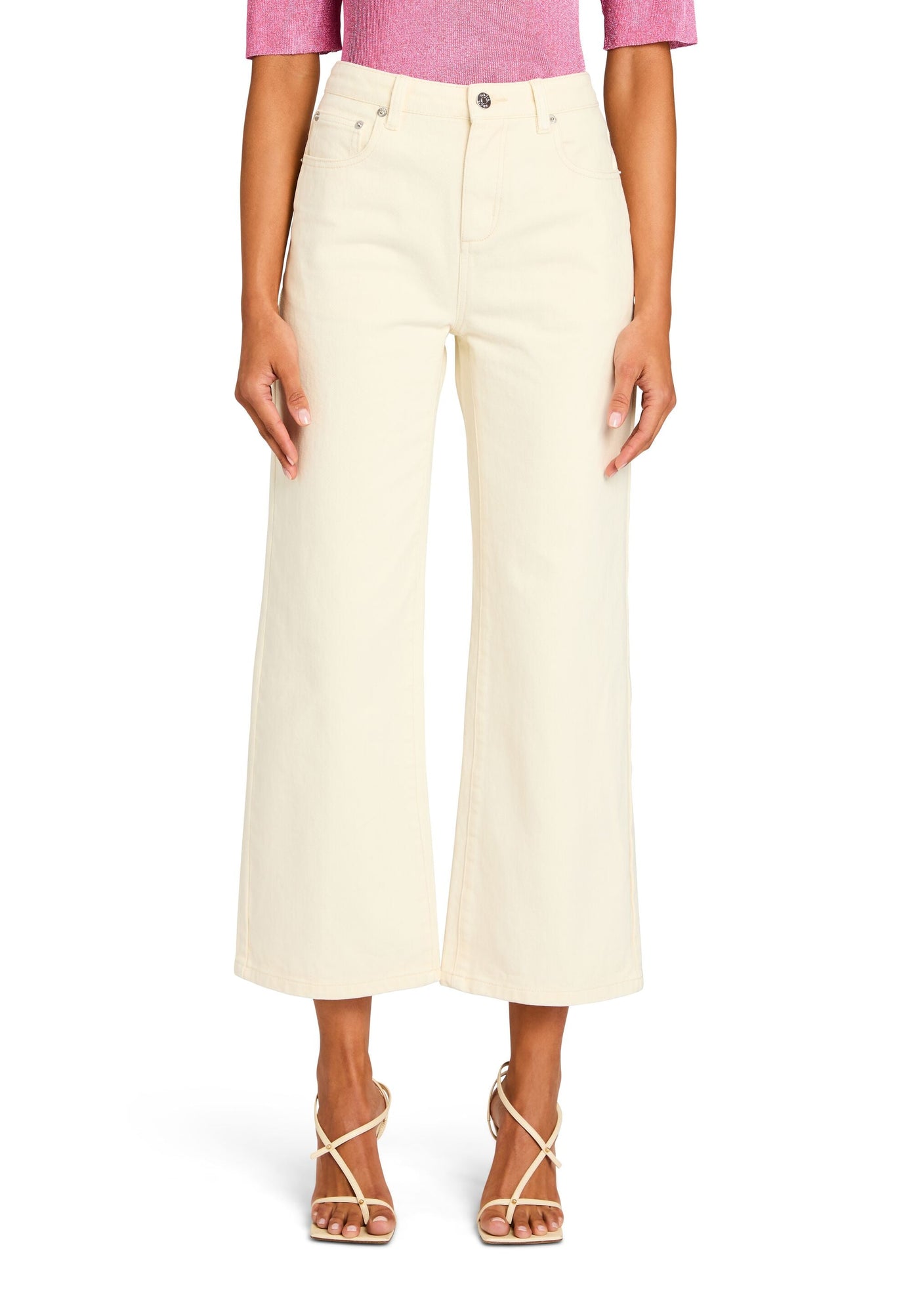 Womens | Kirt Wide Leg Cropped Jean | Eggshell
