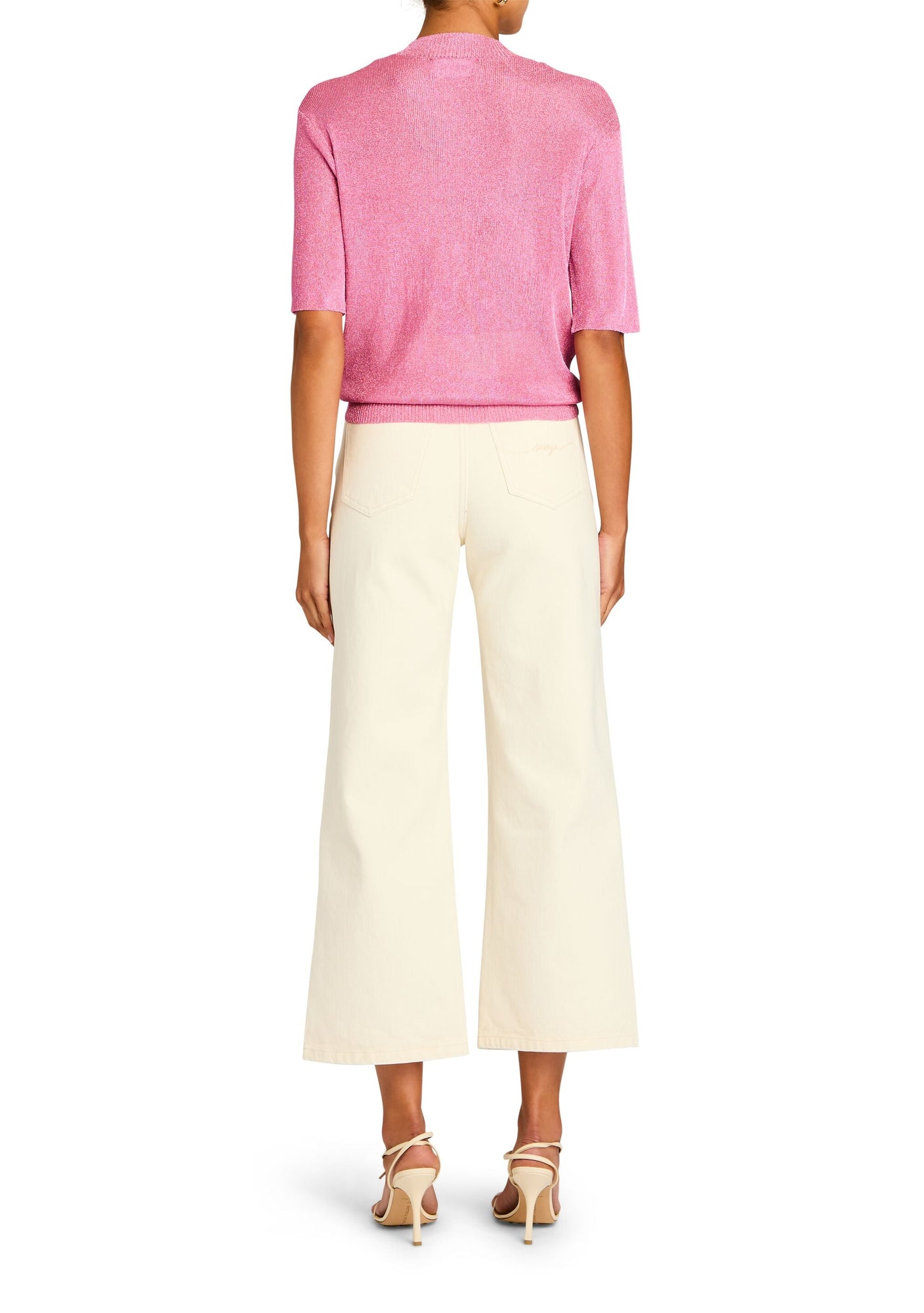 Womens | Kirt Wide Leg Cropped Jean | Eggshell