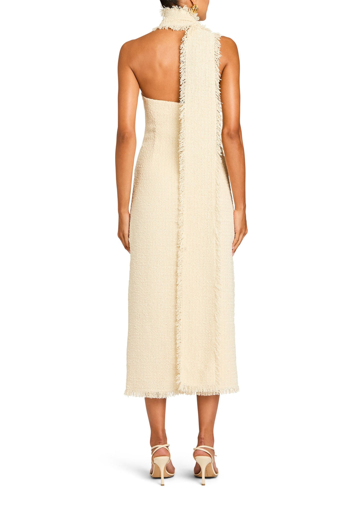 Womens | Lott Boucle Midi Dress | Eggshell