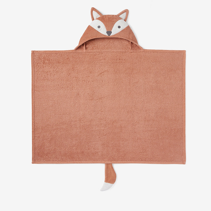 Unisex | Rust Fox Hooded Baby Bath Wrap | Rust