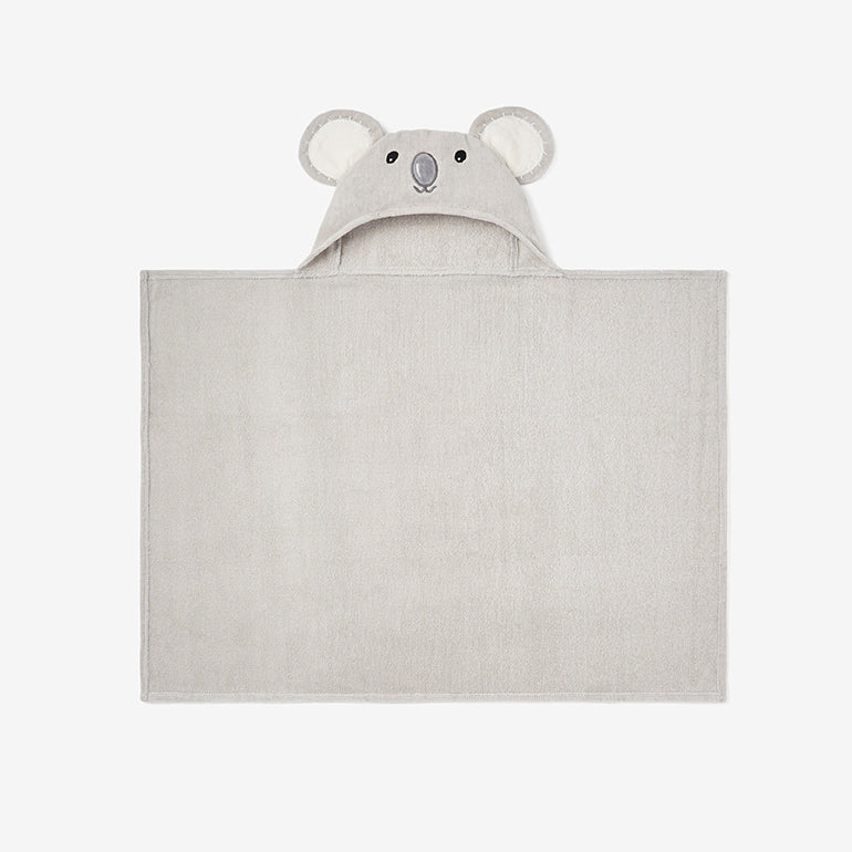 Unisex | Koala Hooded Baby Bath Wrap | Gray