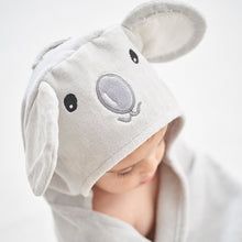 Unisex | Koala Hooded Baby Bath Wrap | Gray