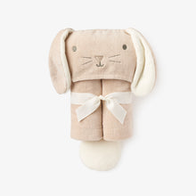 Unisex | Taupe Bunny Hooded Baby Bath Wrap | Taupe