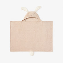 Unisex | Taupe Bunny Hooded Baby Bath Wrap | Taupe