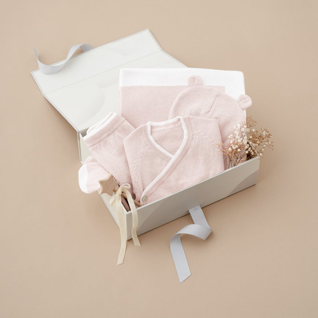 Girls | Blush Cashmere Baby Layette Set | Pink