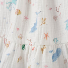 Girls | Ocean Adventure Organic Muslin Tie Top Set | White