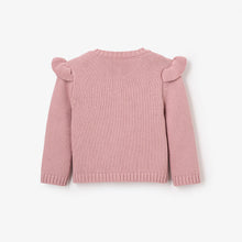 Girls | Mauve Flutter Sleeve Cable Cardigan | Mauve