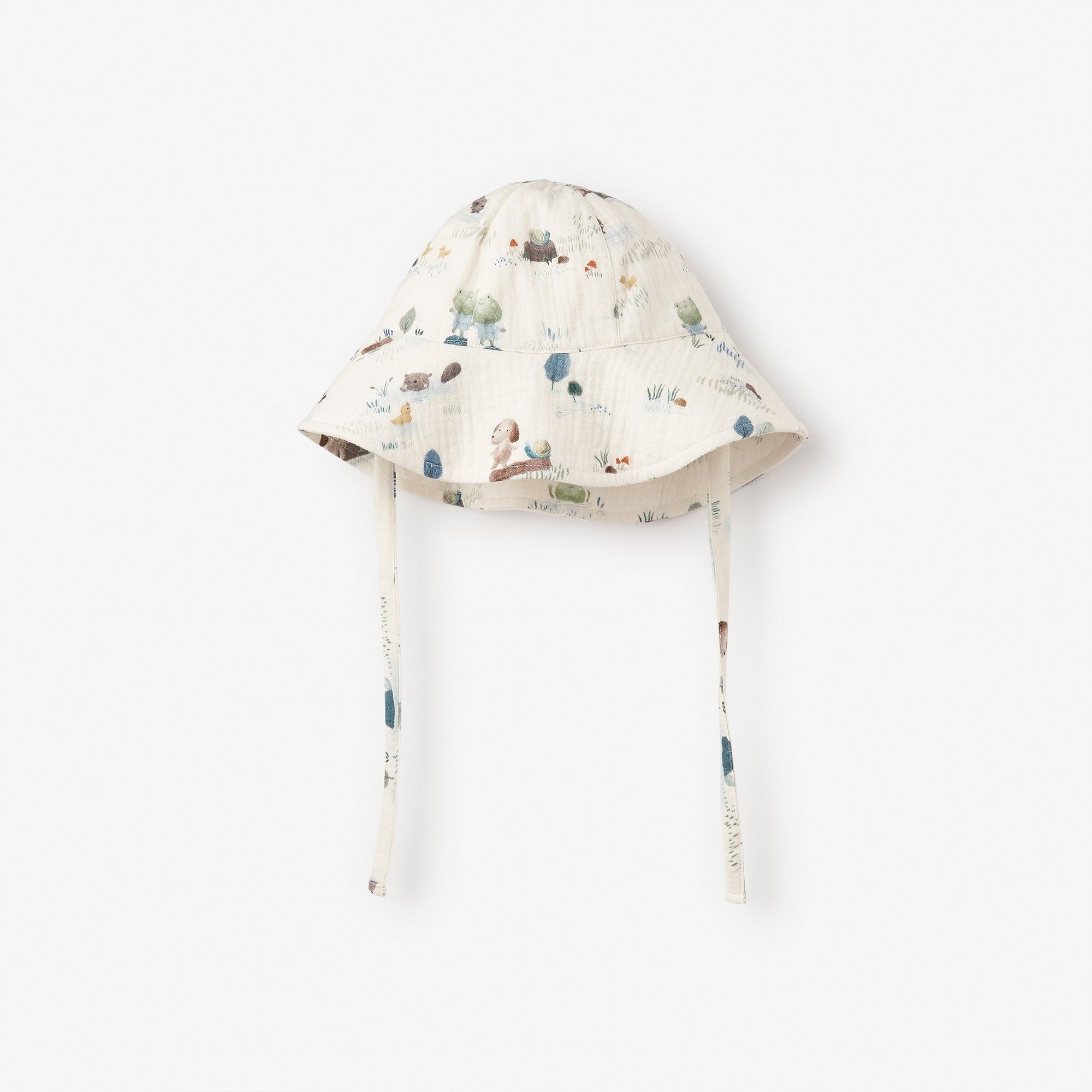 Boys | Pond Friends Organic Muslin Sunhat | White