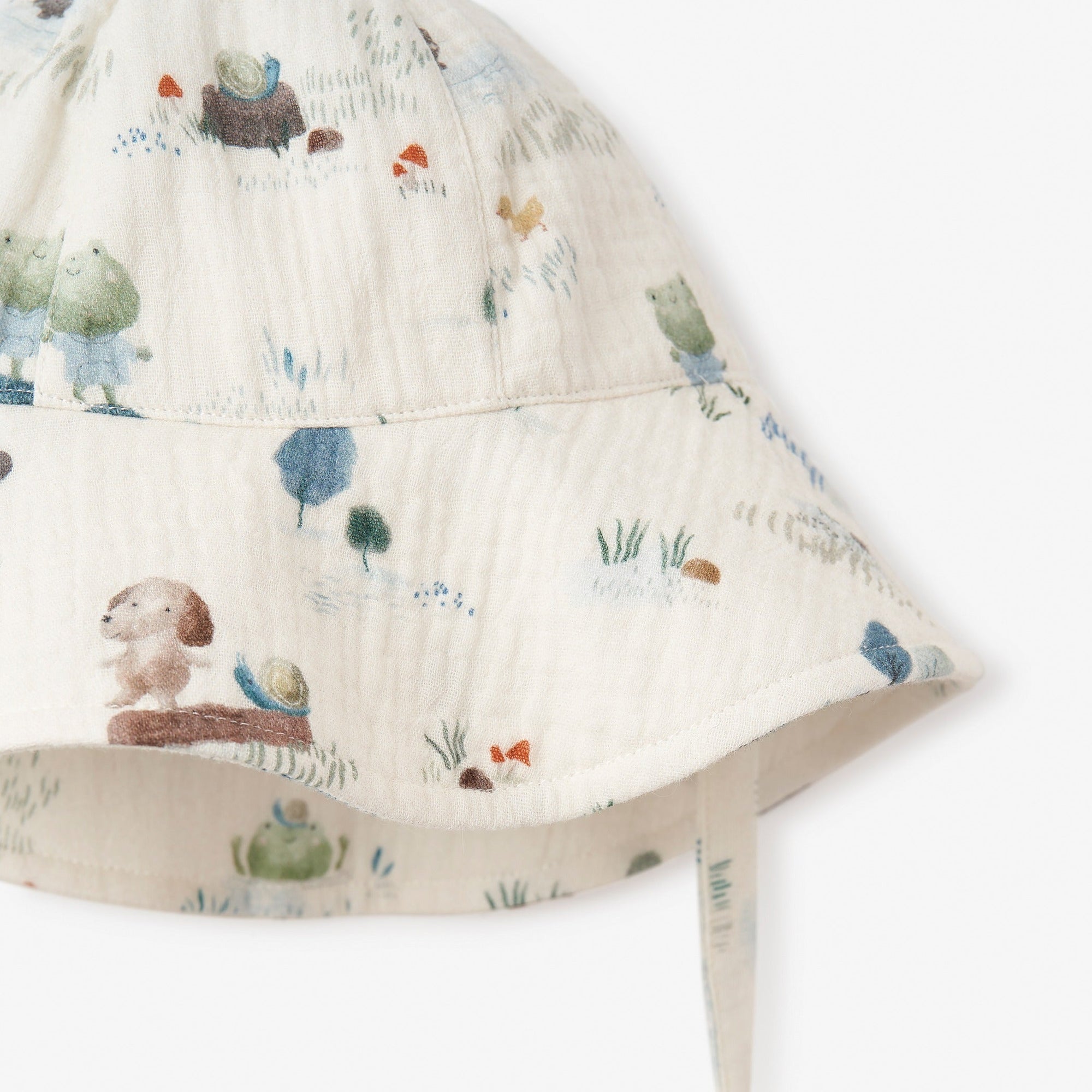 Boys | Pond Friends Organic Muslin Sunhat | White