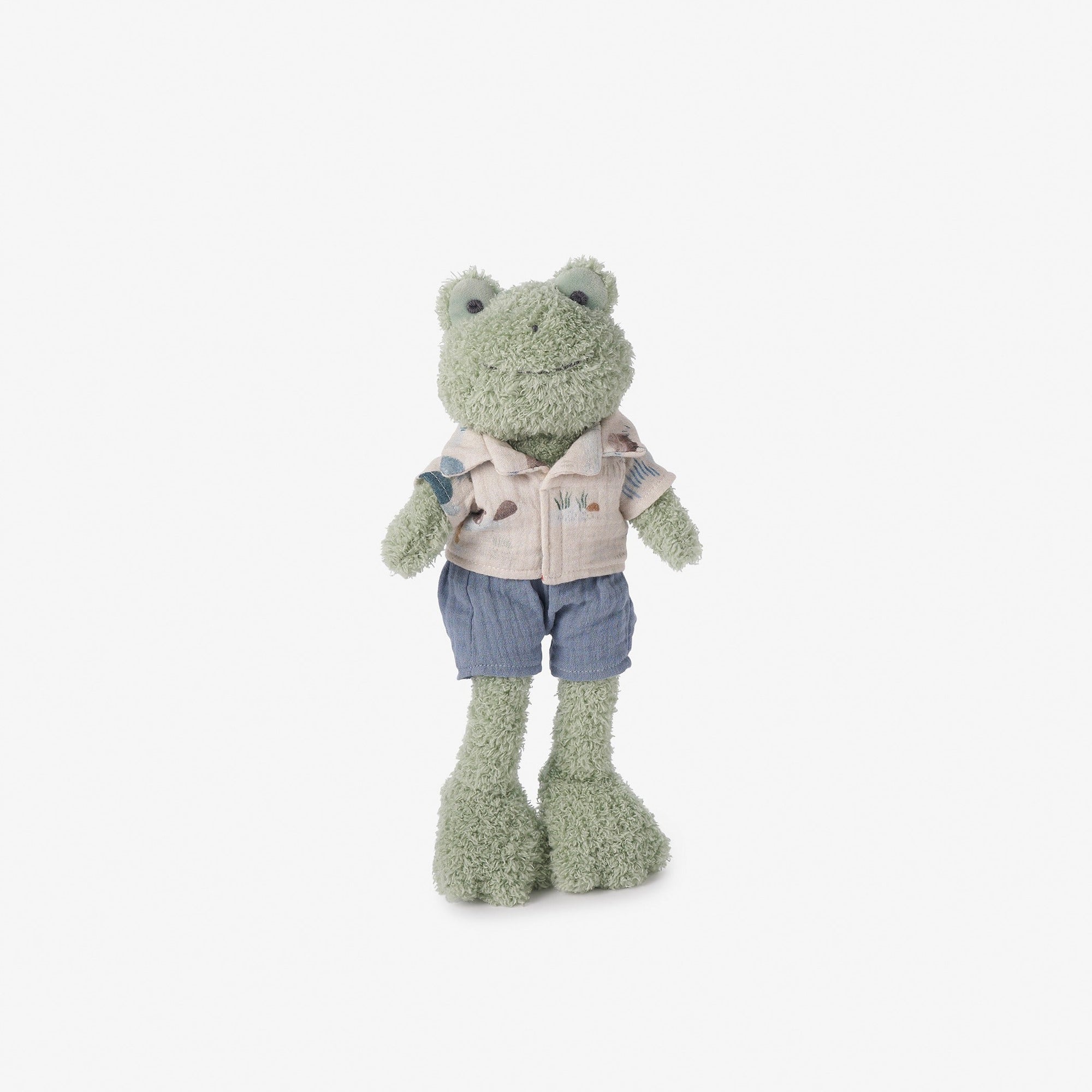 Unisex | Fred the Frog Boxed Plush Rattle Toy | Green