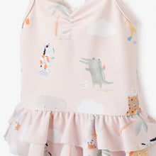 Girls | Pale Pink Seaside Safari Baby Ruffle Swimsuit | Pink