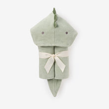 Boys | Dinosaur Hooded Baby Bath Wrap | Sage
