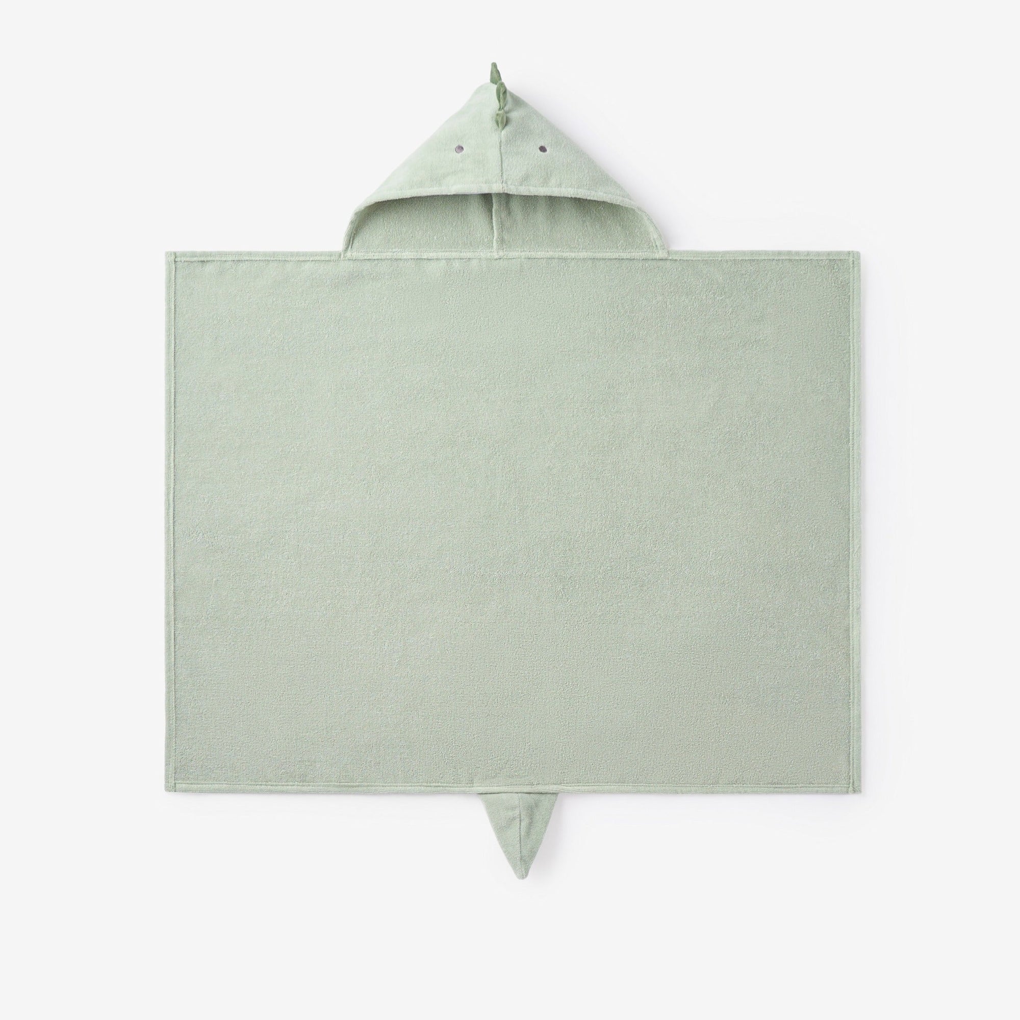 Boys | Dinosaur Hooded Baby Bath Wrap | Sage