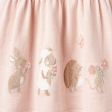 Girls | Garden Picnic Flutter Sleeve Knit Baby Dress | Pink