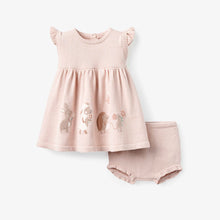 Girls | Garden Picnic Flutter Sleeve Knit Baby Dress | Pink