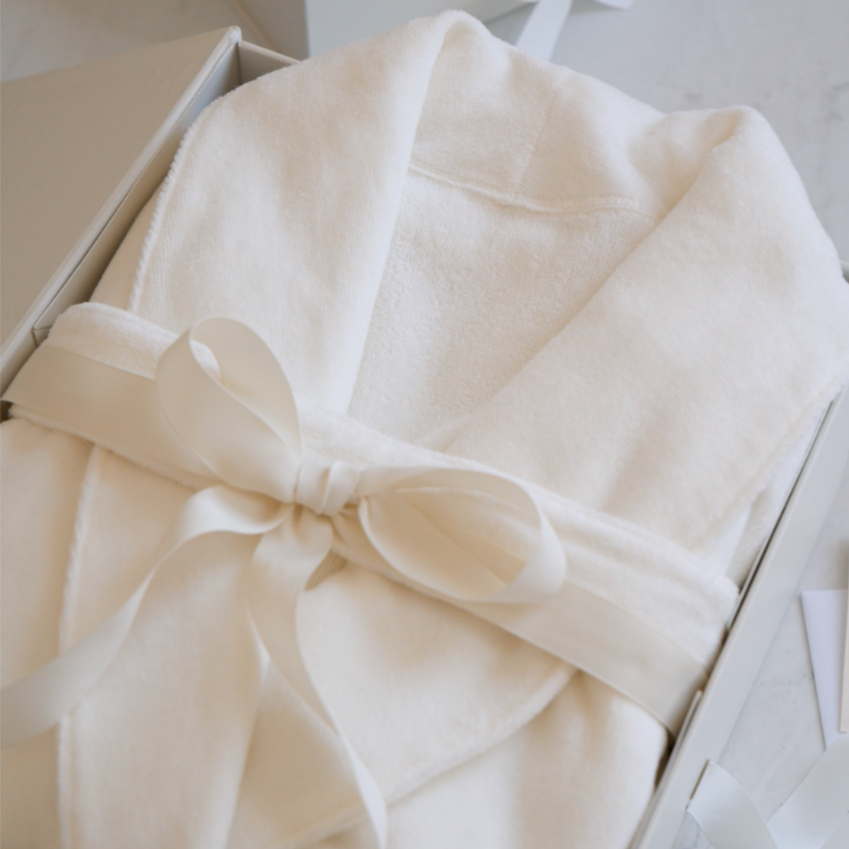 Unisex | White Adult O/S Terry Bath Robe | White