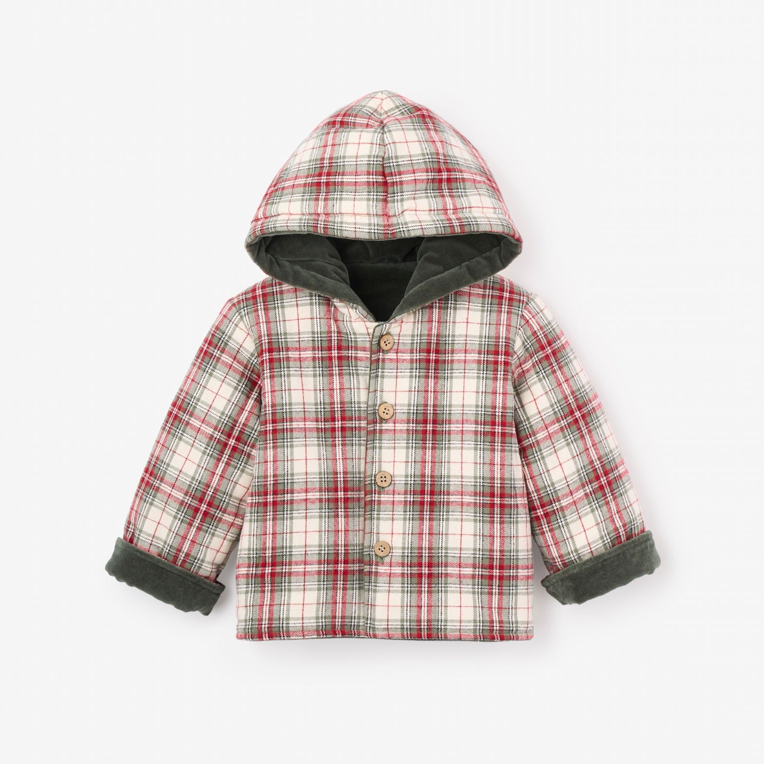 Unisex | Tartan Reversible Coat | Green