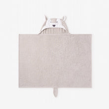 Unisex | Gray Wolf Hooded Baby Bath Wrap | Gray