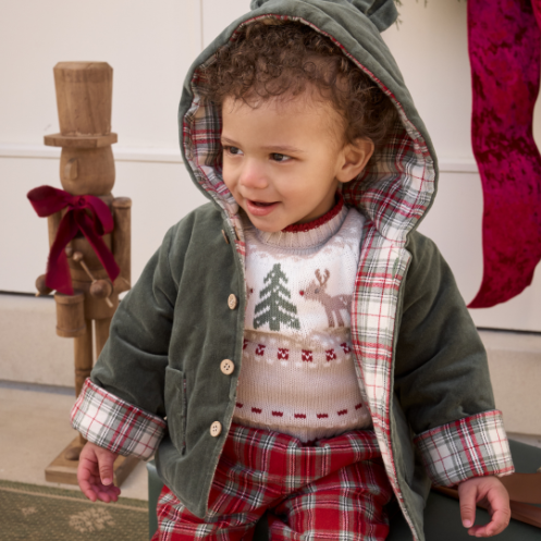 Unisex | Tartan Reversible Coat | Green