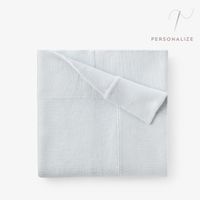 Boys | Pale Blue Sofia + Finn Knit Baby Blanket | Blue