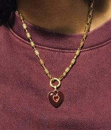 Elodie Heart Pendant in Oxblood - Loren Hope