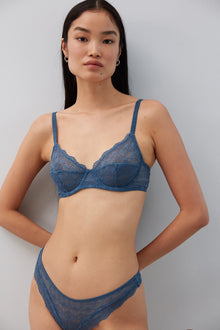 Camellia Underwire Full Cup Bra | Cornflower