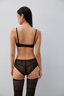 Camellia Underwire Full Cup Bra | Black