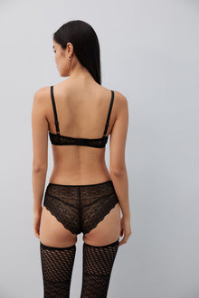 Camellia Underwire Full Cup Bra | Black