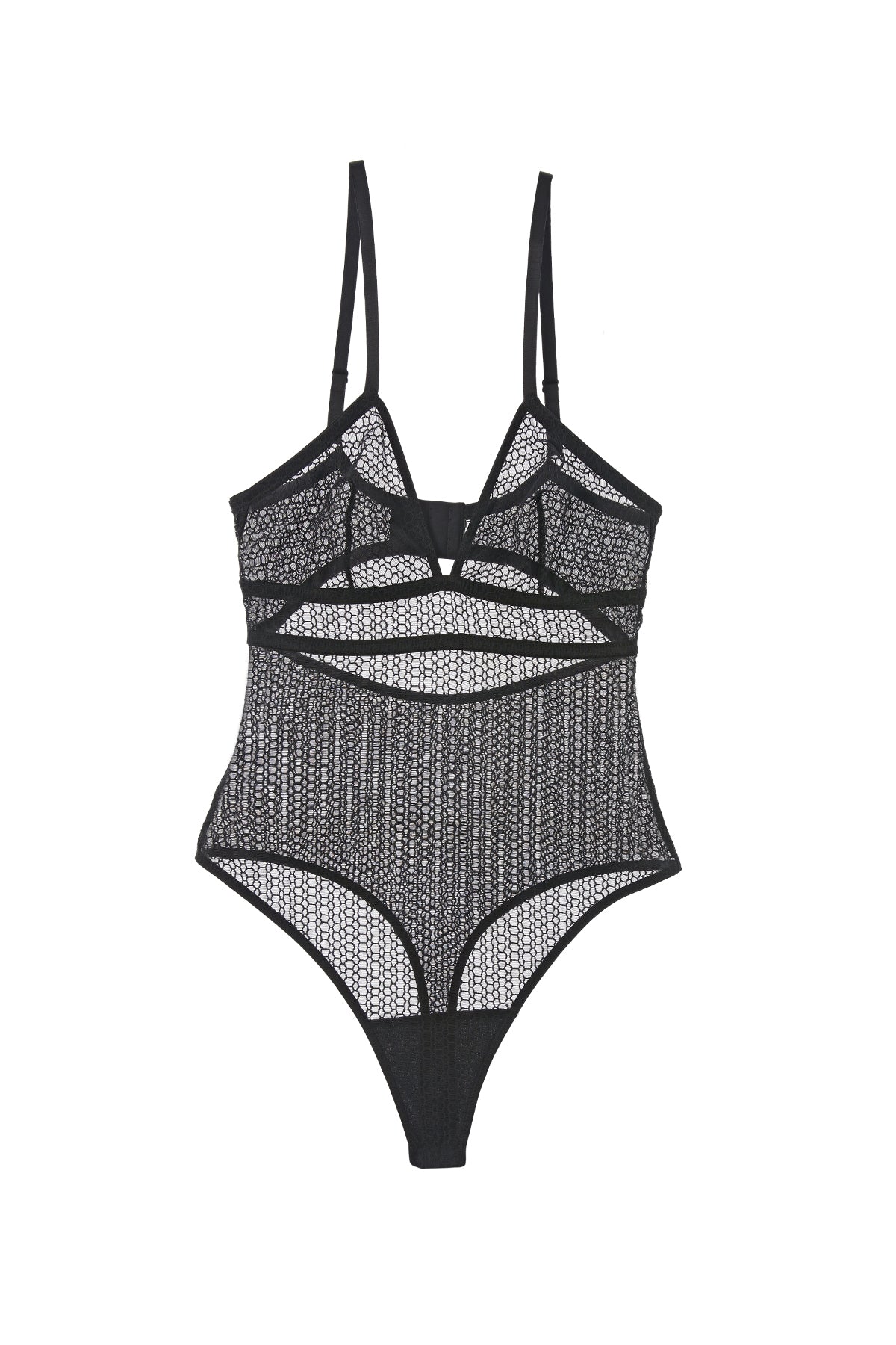 Honeycomb Soft Cup Bodysuit | Black