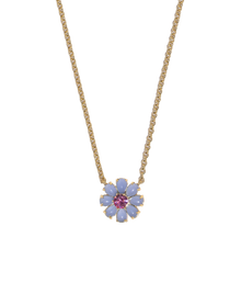 Emeline Flower Necklace in Blue - Loren Hope