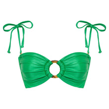 Women | Tori Ties Bandeau Bikini Top | Emerald Shimmer