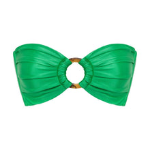 Women | Tori Ties Bandeau Bikini Top | Emerald Shimmer