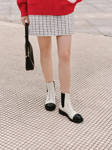 Color-Block Boot | White