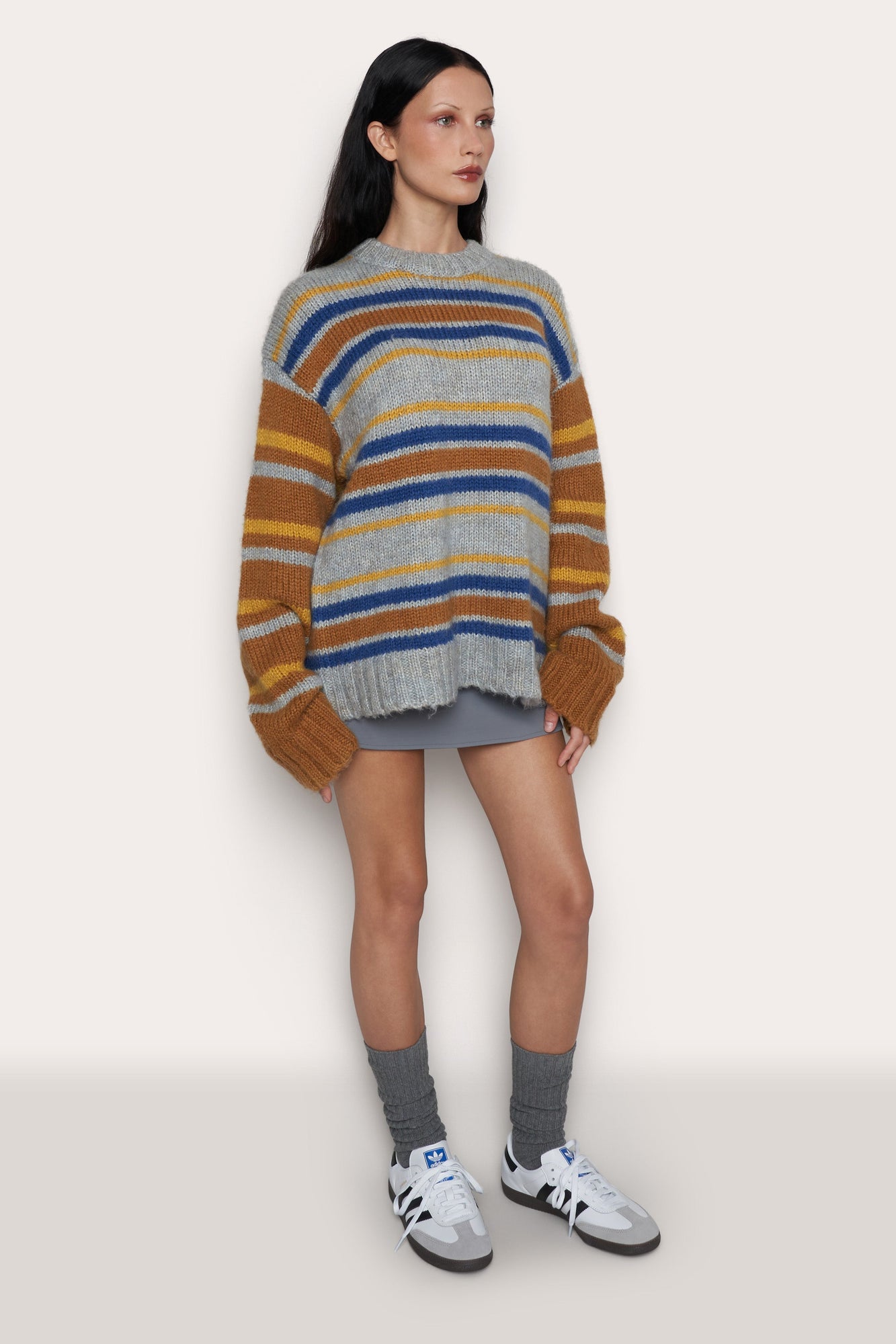 Womens | Oversized Crewneck | Blue Multi