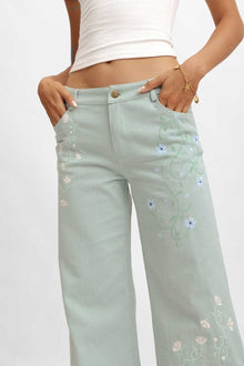 Women | Lauren Embroidered Pants | Enchantment
