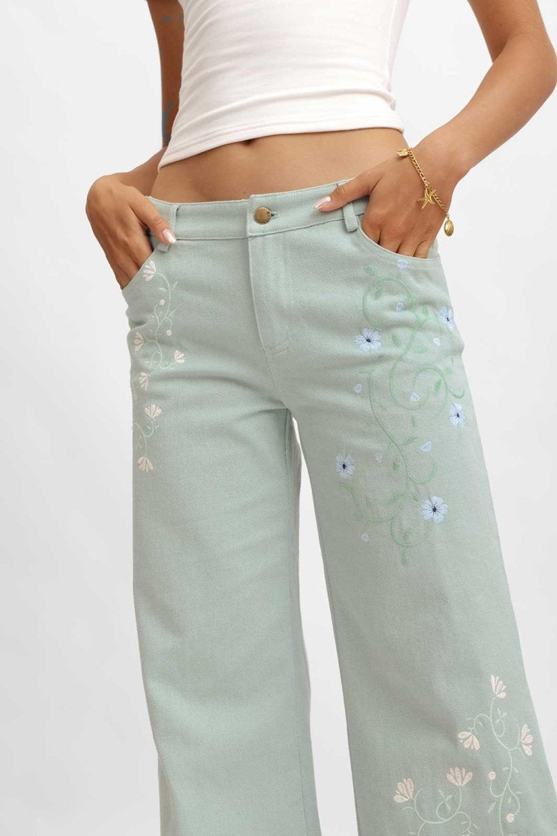 Women | Lauren Embroidered Pants | Enchantment