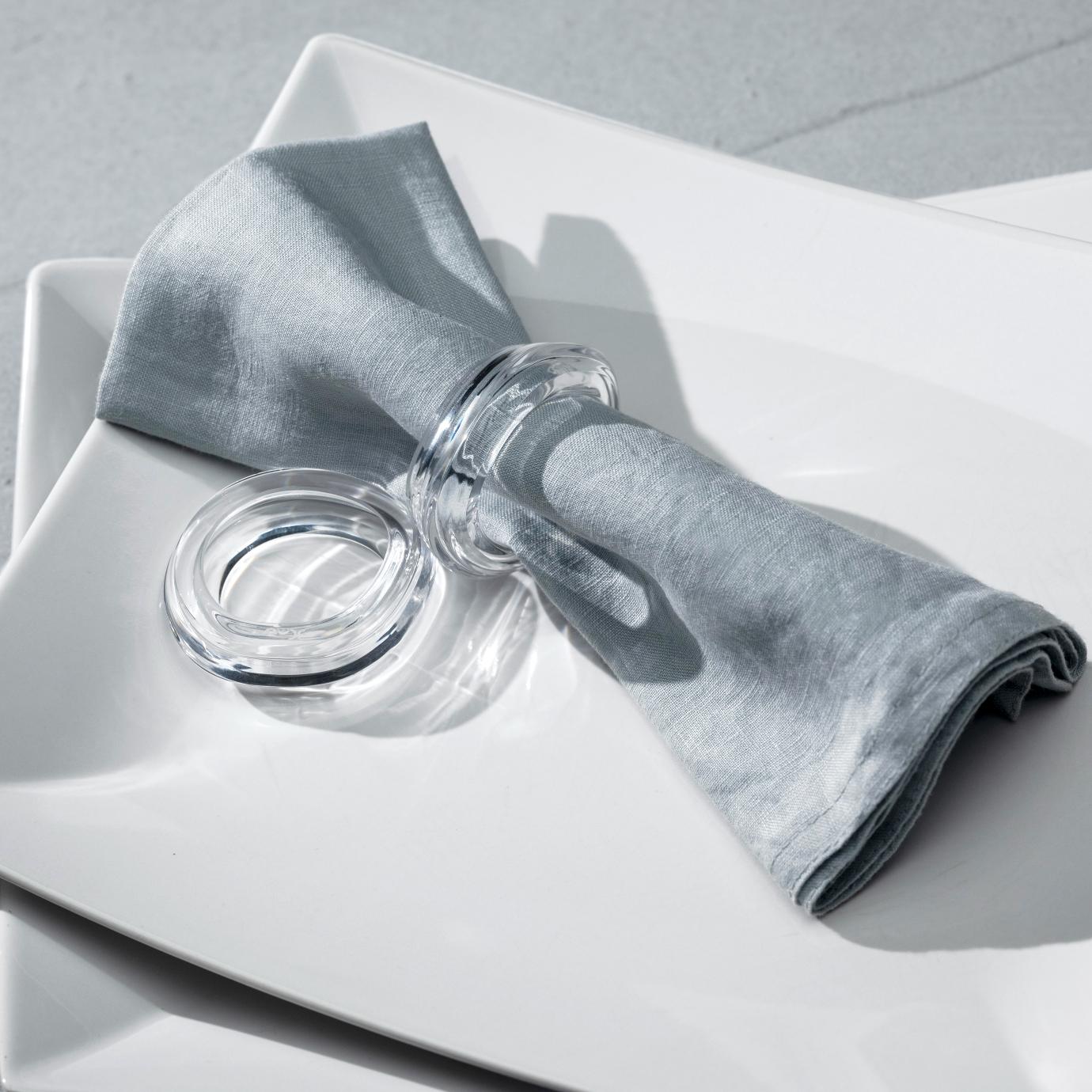Eos Napkin Rings | Clear Crystal | Set of 4