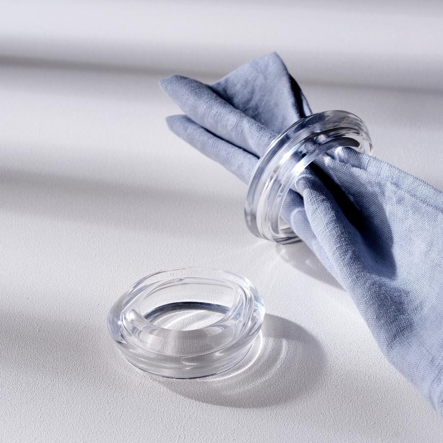 Eos Napkin Rings | Clear Crystal | Set of 4