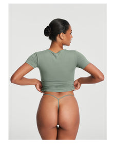 Essential String Thong | Sage Green